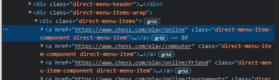 parte do html para jogar