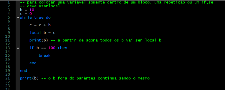 outra repetição while